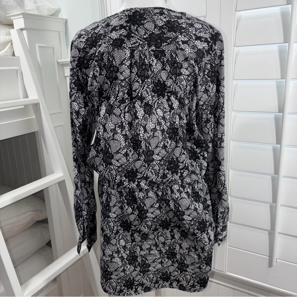 Vince Camuto B&W Lace Pattern Dress - Picture 3 of 6
